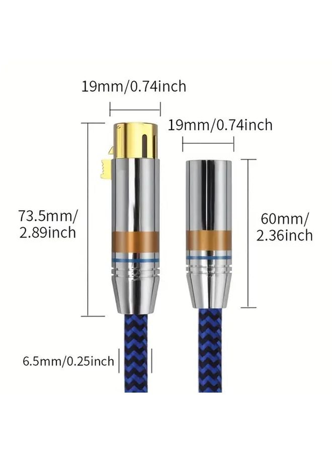 YYTCG HiFi XLR Audio Cables Pair 1 5m Male to Female 6N OCC for CD Player Amplifier - Image 2
